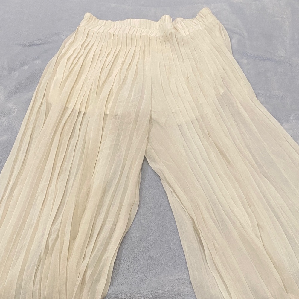 The Clothing Company Soft Cream Pleated Pants